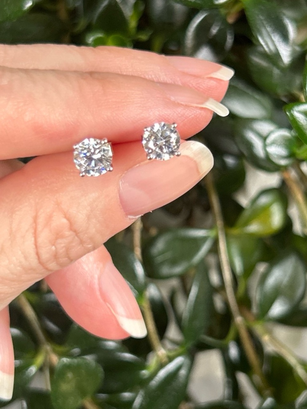 Brand New Sterling Silver Classic CZ Stud Earrings